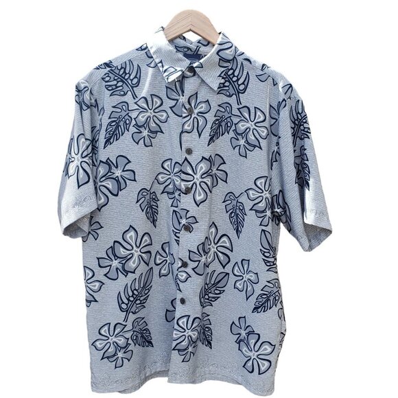 Sideout Vintage Men's Button Down Swim Hawaiian Floral Quick Dry Size L - Picture 1 of 7